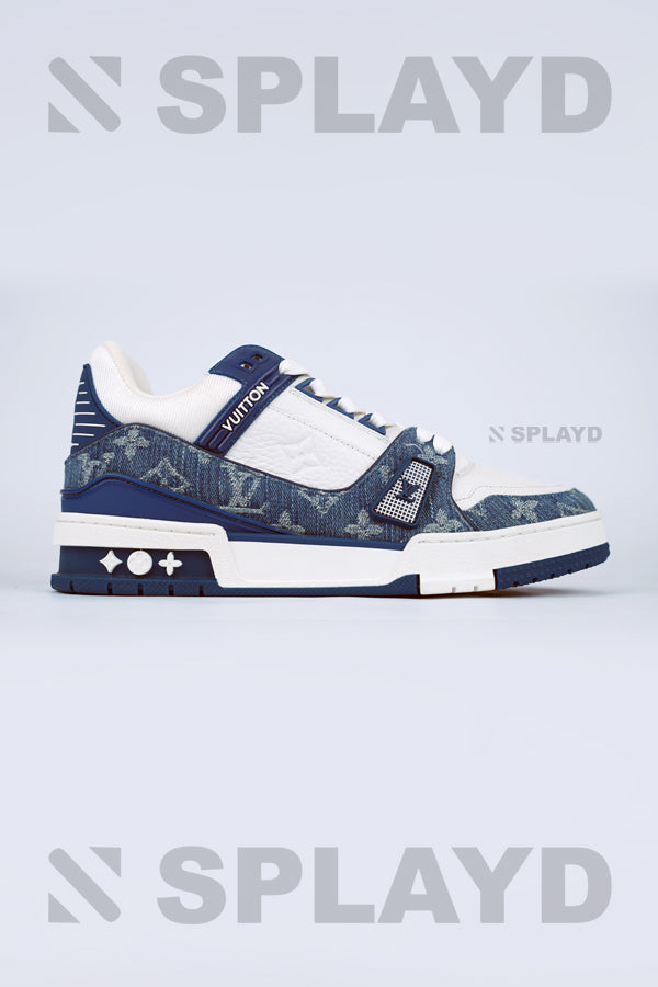 LV Trainer Monogram Denim White Blue