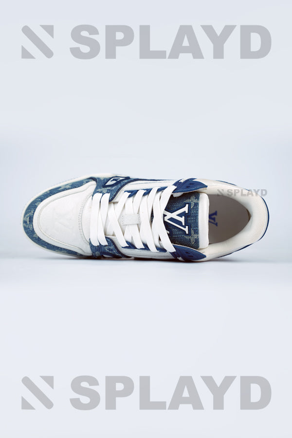 LV Trainer Monogram Denim White Blue