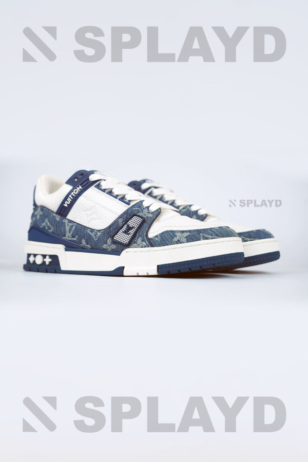 LV Trainer Monogram Denim White Blue