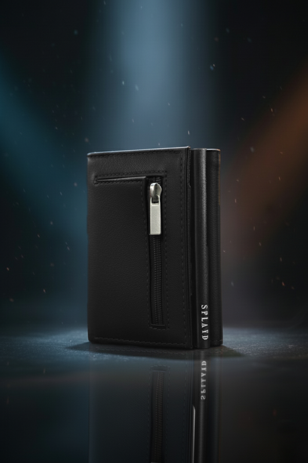 Pop Up Black Leather Wallet PW-00129 SPLAYD