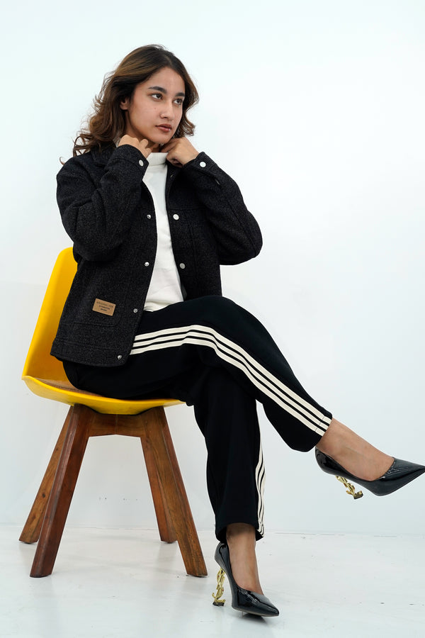 Button Ver Black Jacket BJ-3108