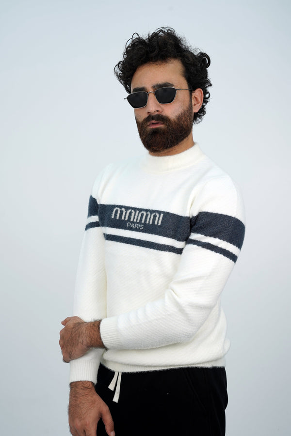 Mnimni White Sweater SW-3506 SPLAYD