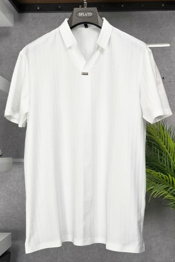 Snazzy Daisy White Polo Shirt PS-0331 SPLAYD