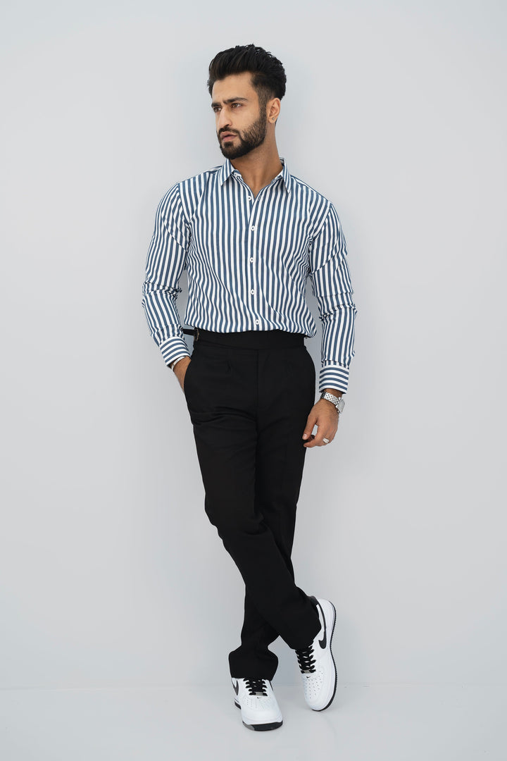 Formal Stripy Prussian Shirt FS-2452 SPLAYD