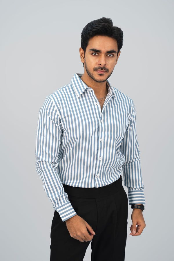 Formal Stripy Aegean Shirt FS-2450 SPLAYD