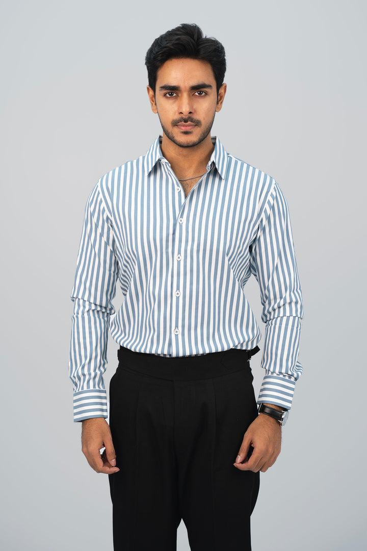 Formal Stripy Aegean Shirt FS-2450 SPLAYD