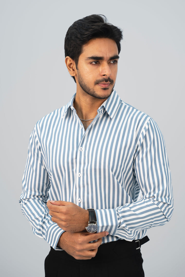 Formal Stripy Aegean Shirt FS-2450 SPLAYD