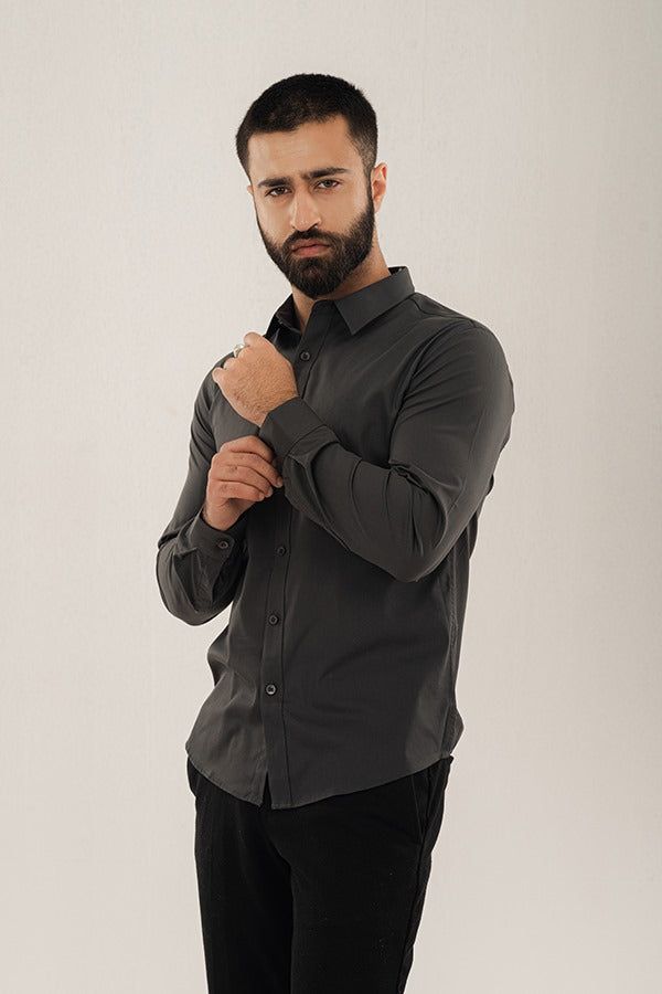 Formal Charcoal Gray Shirt FS-0604 SPLAYD