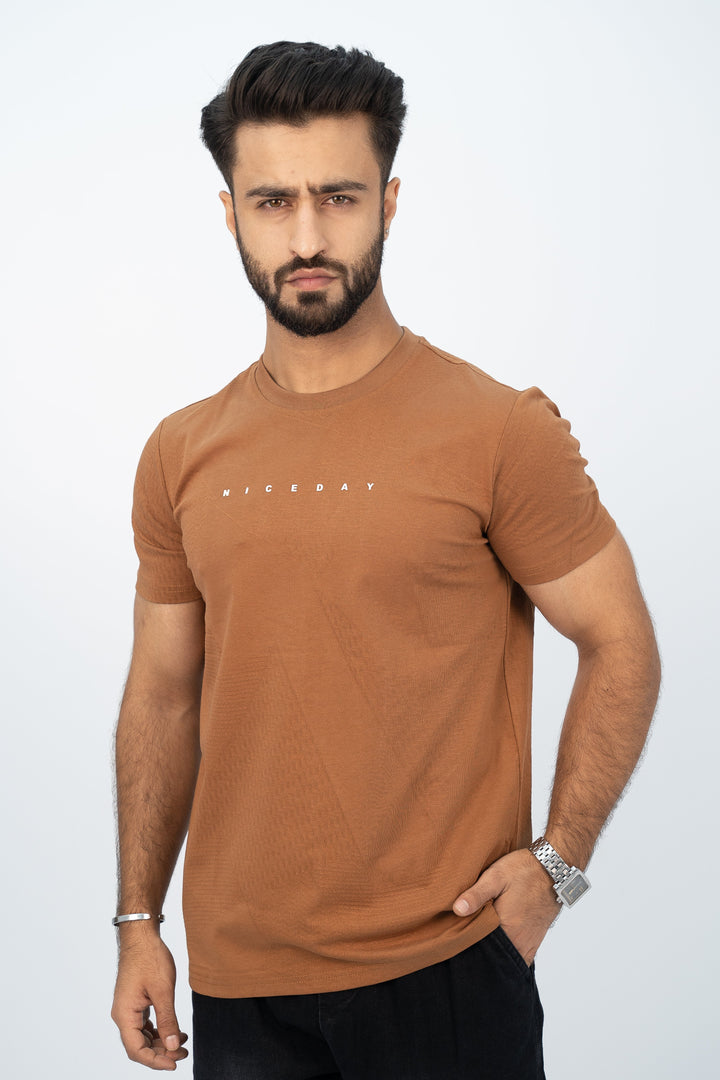 Nice Day Brown T-Shirt TS-2221 SPLAYD