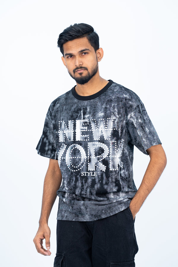NY Style Black T-Shirt TS-2241 SPLAYD