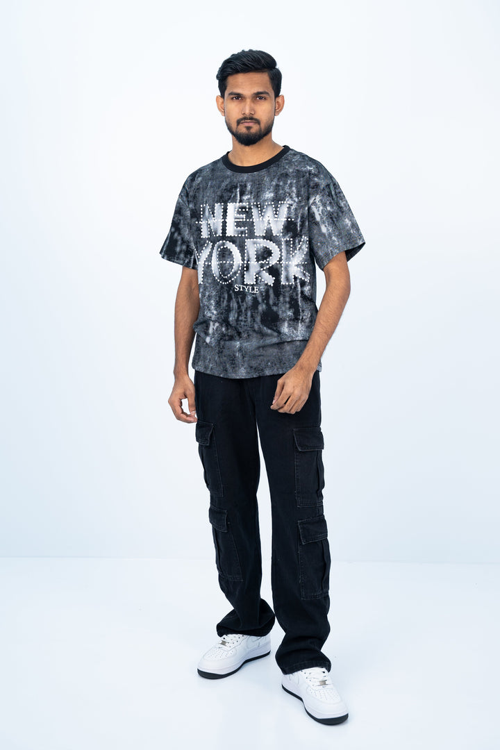 NY Style Black T-Shirt TS-2241 SPLAYD