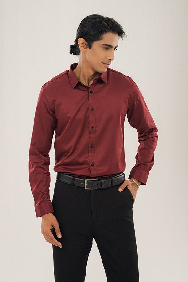 Formal Wine Red Shirt FS-0608