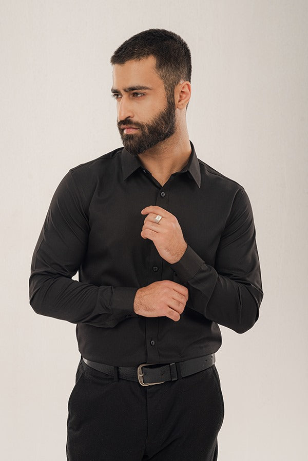 Formal Full Black Shirt FS-0602