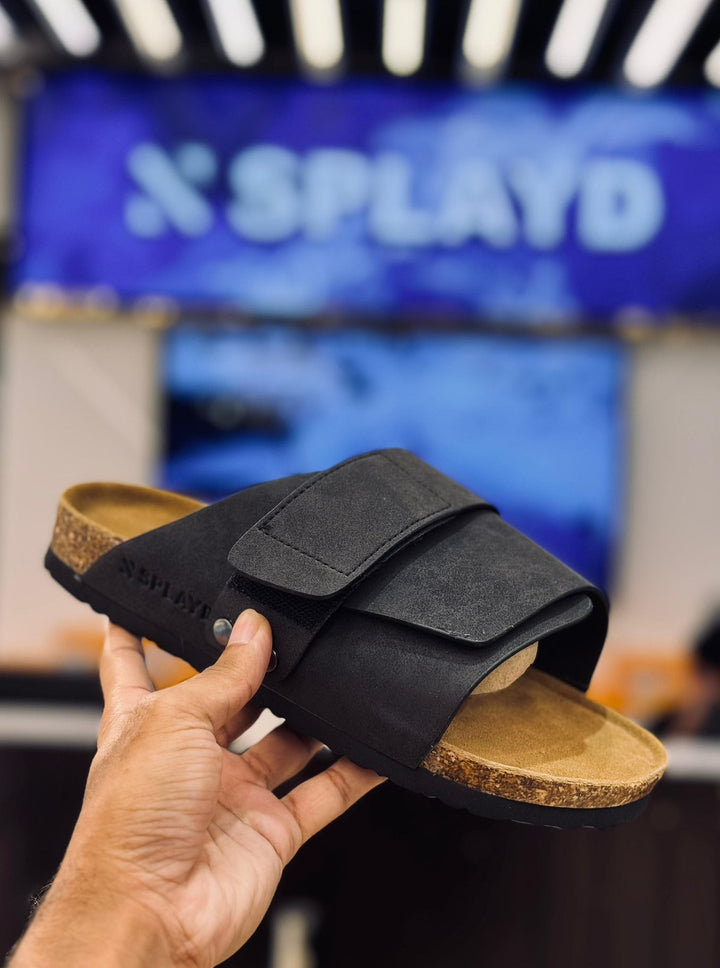 Splayd Cork Black Sandals SS-00512 SPLAYD