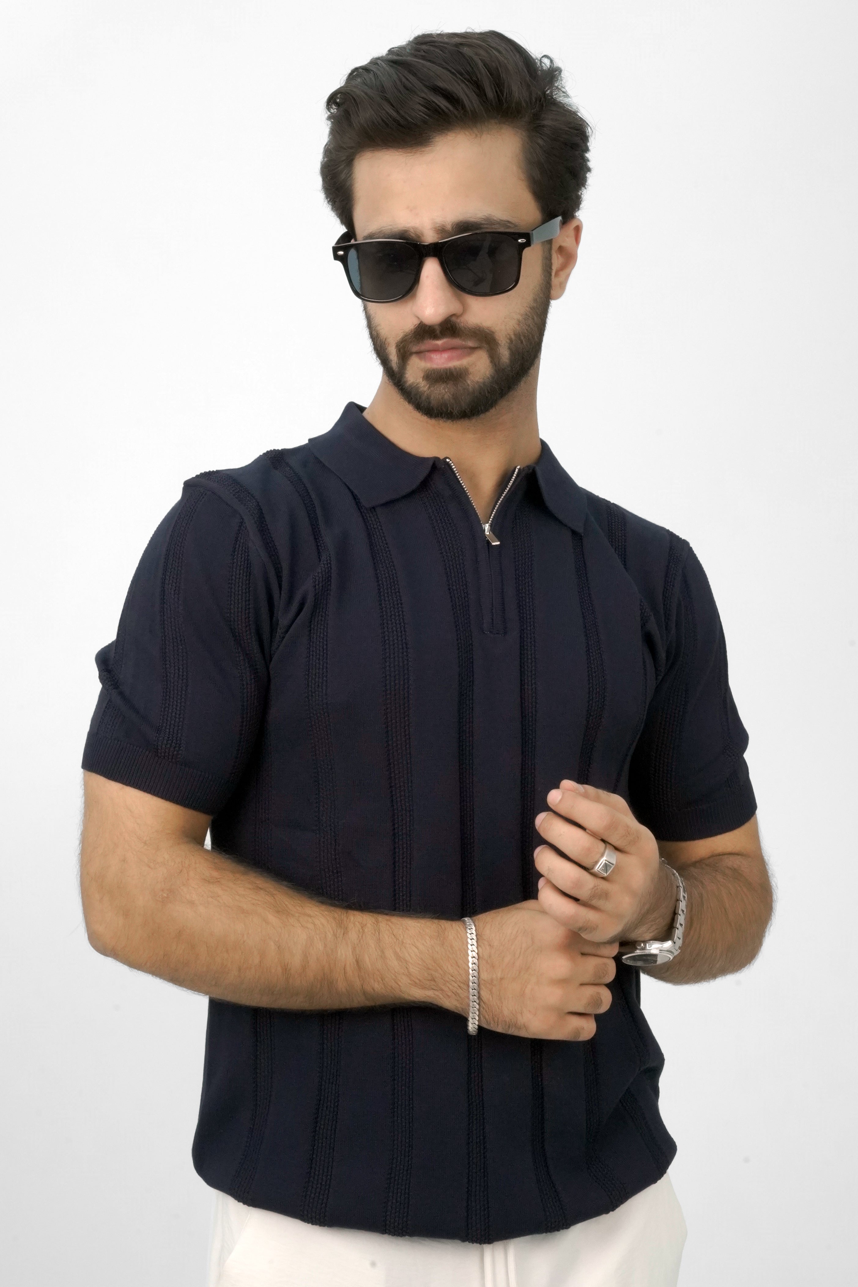 Prada Black Zip Polo Shirt PS-4325 – Splayd