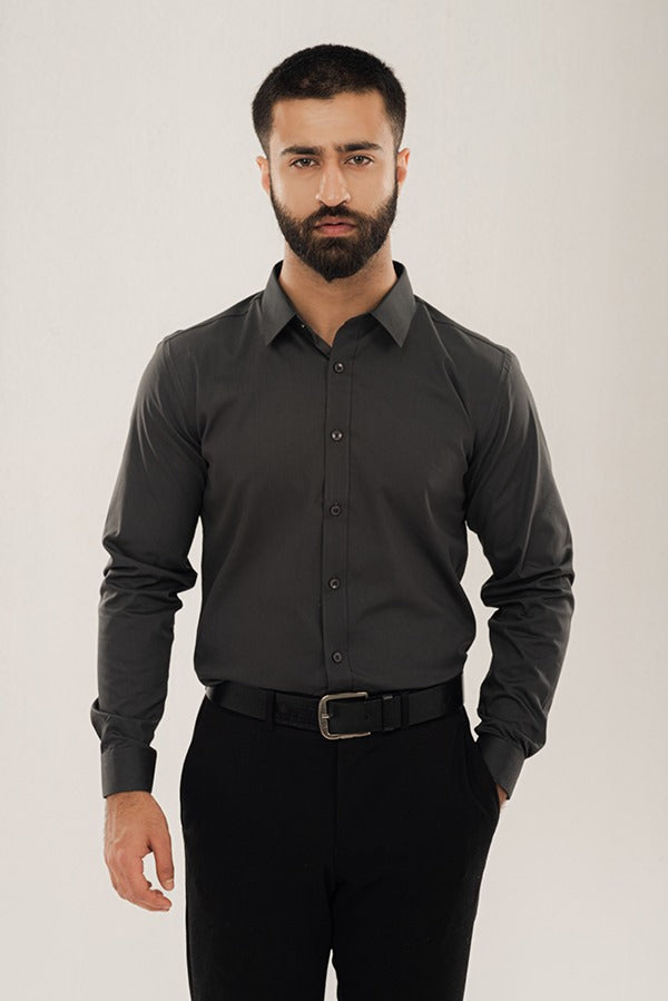 Formal Charcoal Gray Shirt FS-0604
