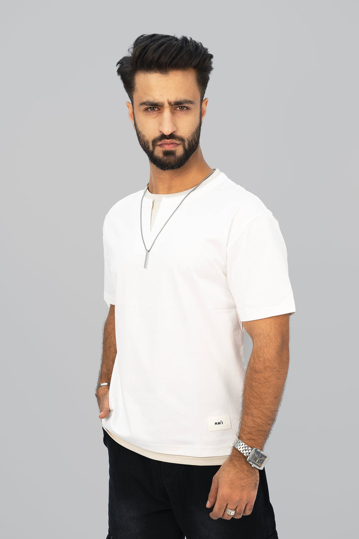 Peace White T-Shirt TS-2224 SPLAYD