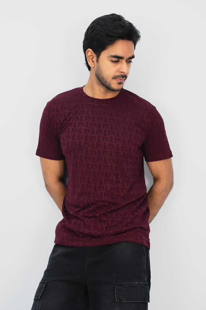 Dior Maroon T-Shirt TS-2212 SPLAYD
