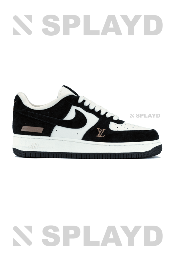 AF-1 LV Suede Black White Brown 1:1