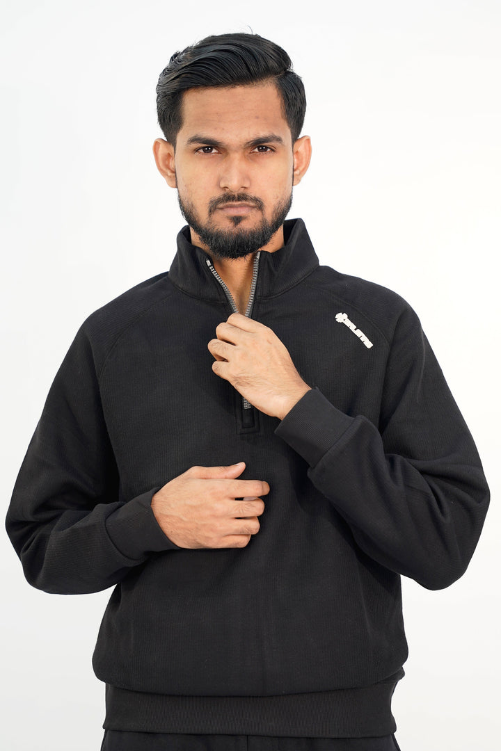 Balen Black Zip Sweatshirt SS-3309 SPLAYD