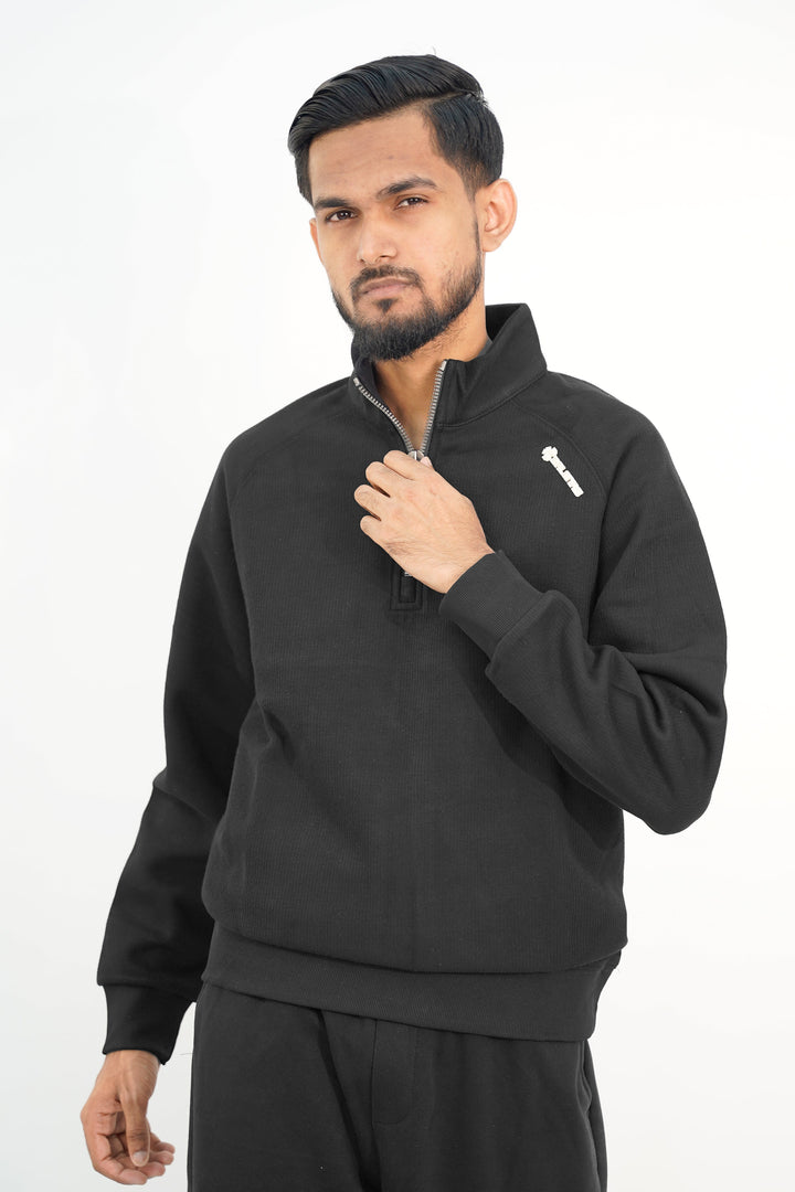 Balen Black Zip Sweatshirt SS-3309 SPLAYD