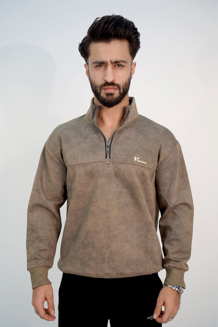 Banse Olive Zip Sweatshirt SS-3310 SPLAYD