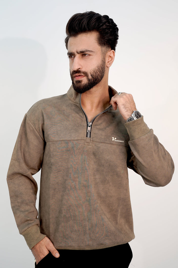 Banse Olive Zip Sweatshirt SS-3310 SPLAYD