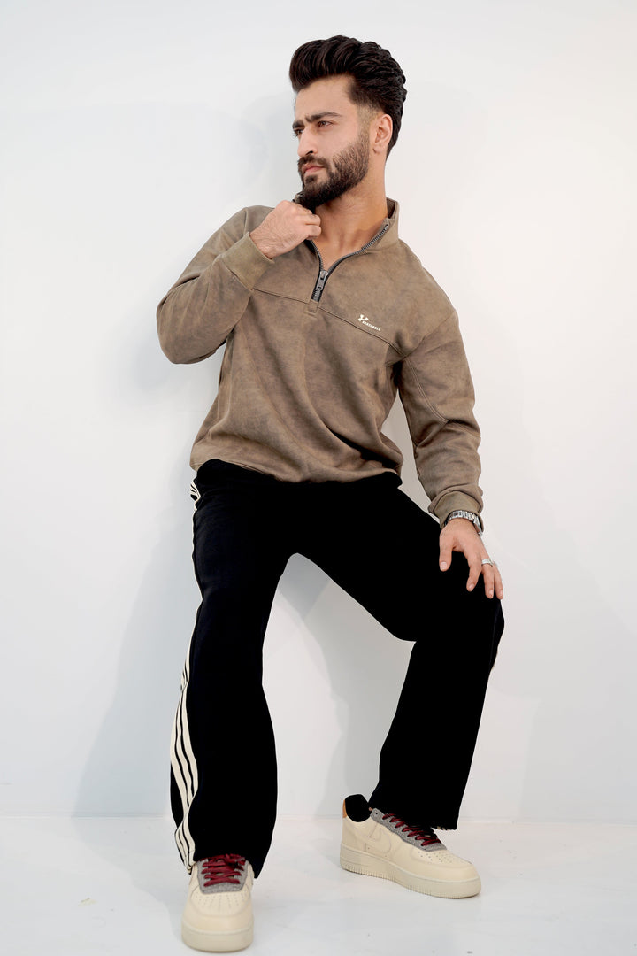 Banse Olive Zip Sweatshirt SS-3310 SPLAYD