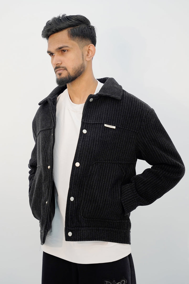 Button Near Black Jacket BJ-3004 SPLAYD