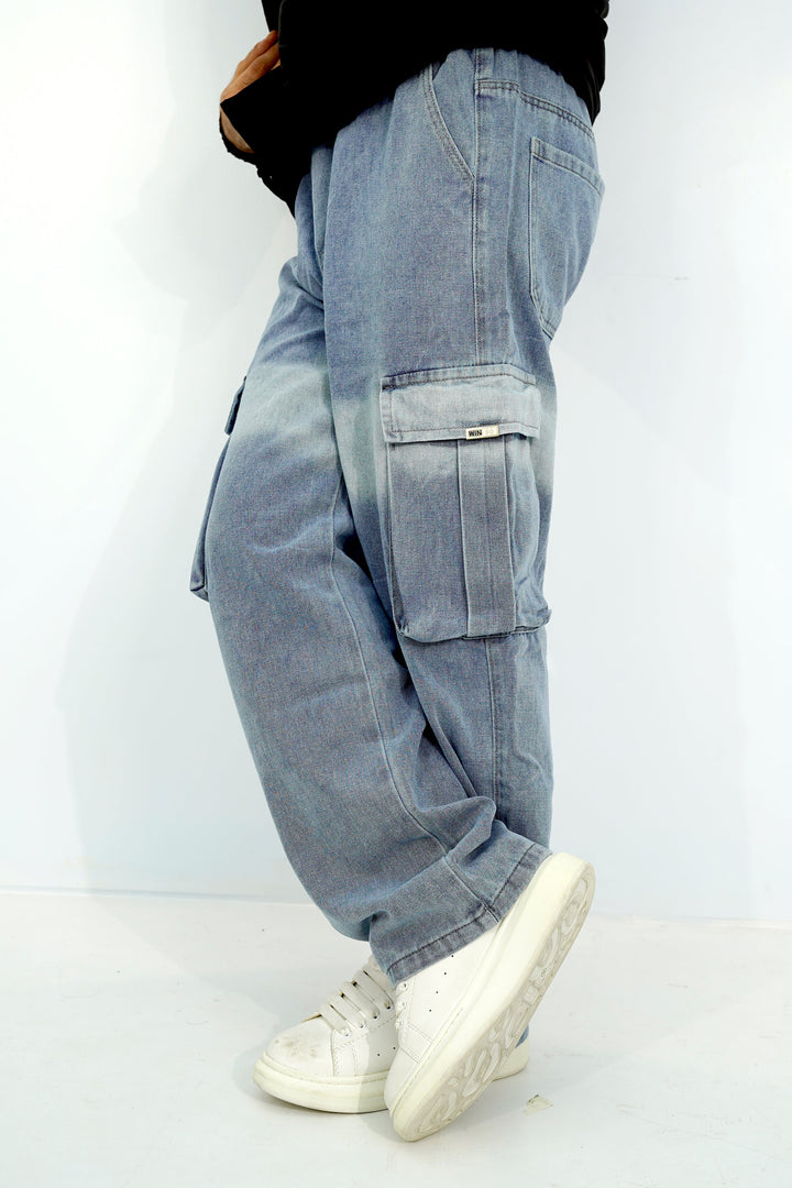 Cargo Banded Blue Pant CP-2842 SPLAYD
