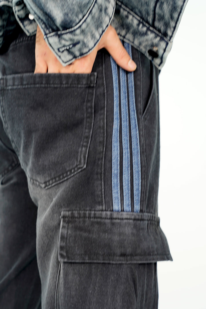 Cargo Lined Black Pant CP-2841 SPLAYD