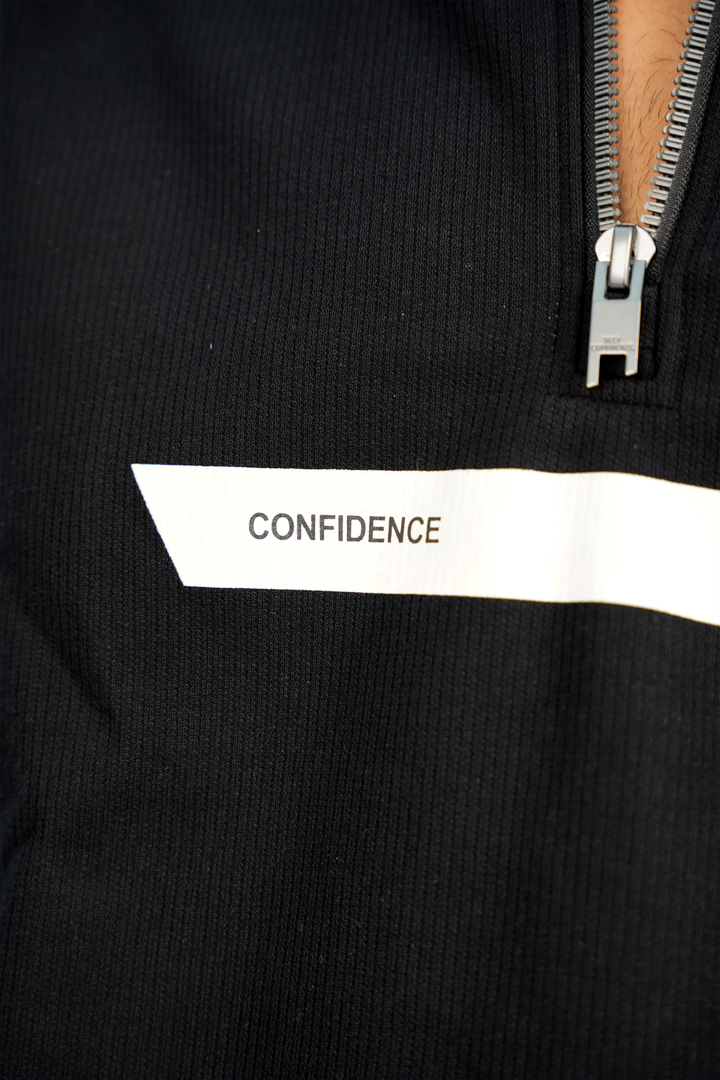 Confi Black Zip Sweatshirt SS-3306 SPLAYD