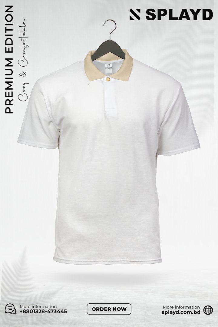 Cool Pearl White Polo Shirt PS-0313 SPLAYD