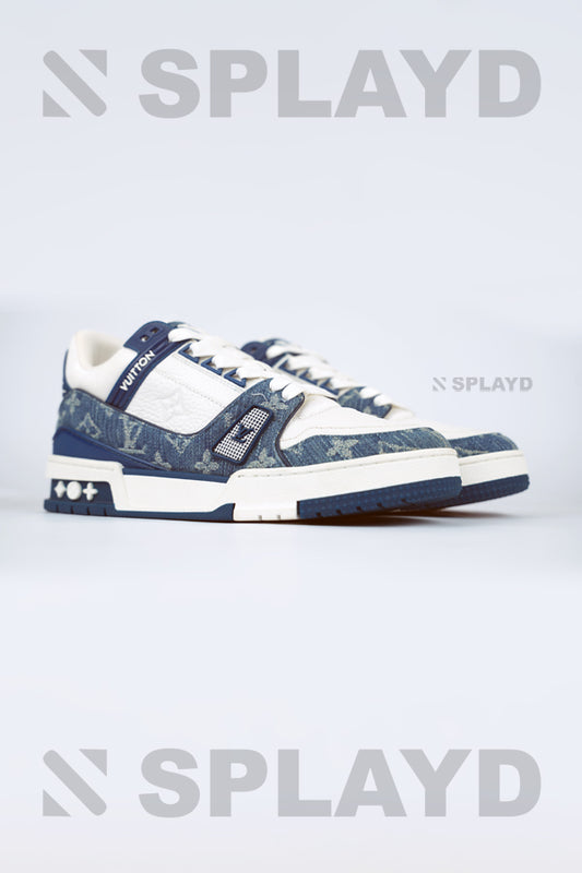 LV Trainer Monogram Denim White Blue