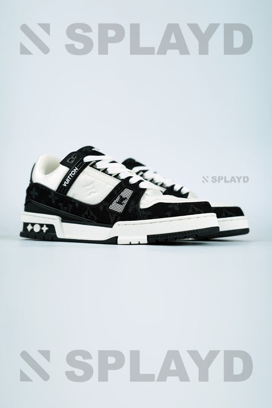 LV Trainer Monogram Denim White Black