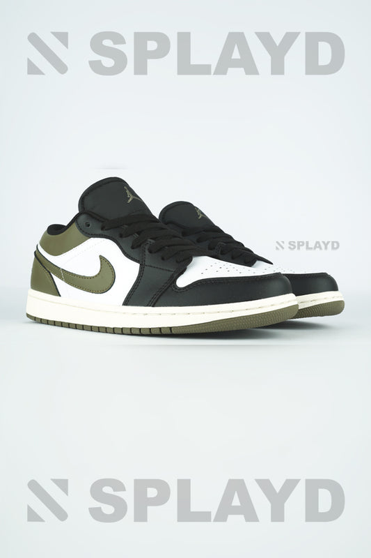 Jordan 1 Low Black Toe Medium olive