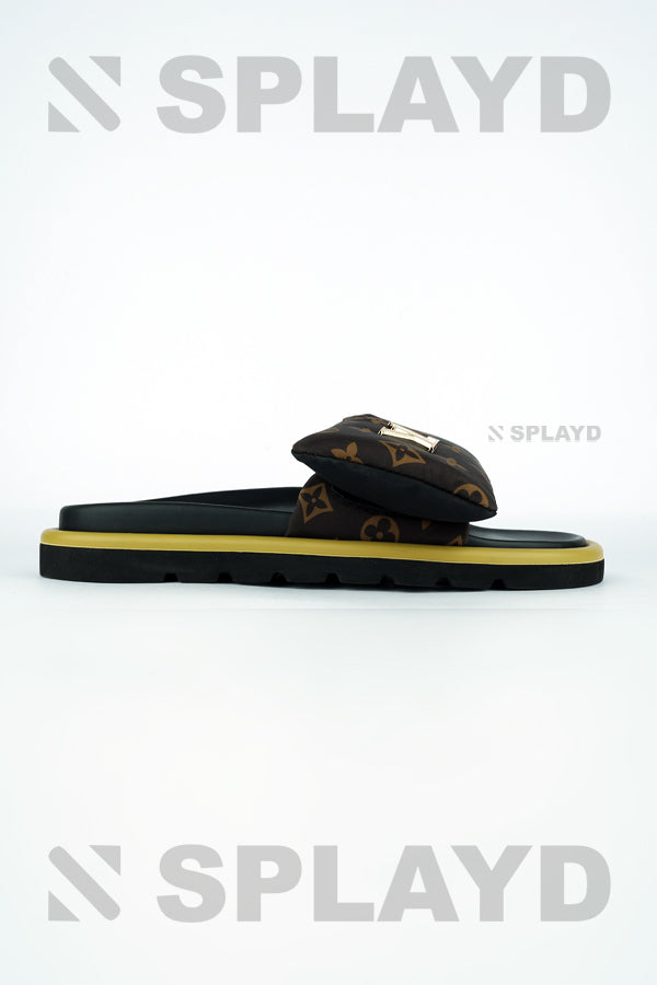 LV Pool Pillow Chocolate Slide SPLAYD