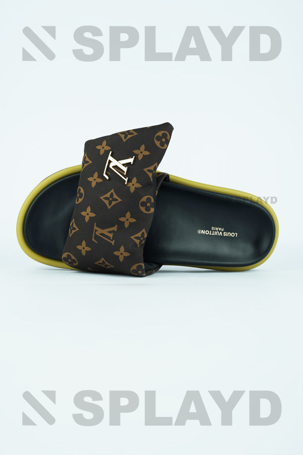 LV Pool Pillow Chocolate Slide SPLAYD