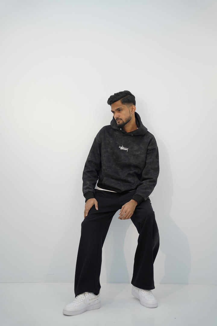Stussy Black Huddie HD-3205 SPLAYD