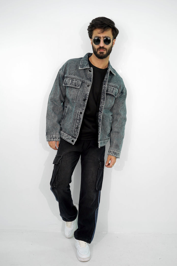 Denim Hoodie Leaden Jacket DJ-3077 SPLAYD