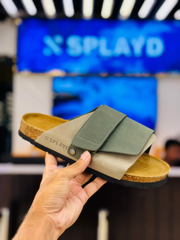 Splayd Cork Green Sandals SS-00513 SPLAYD