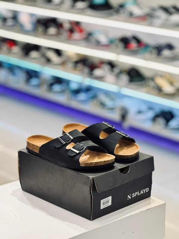 Splayd Cork Black Sandals SS-00505 SPLAYD
