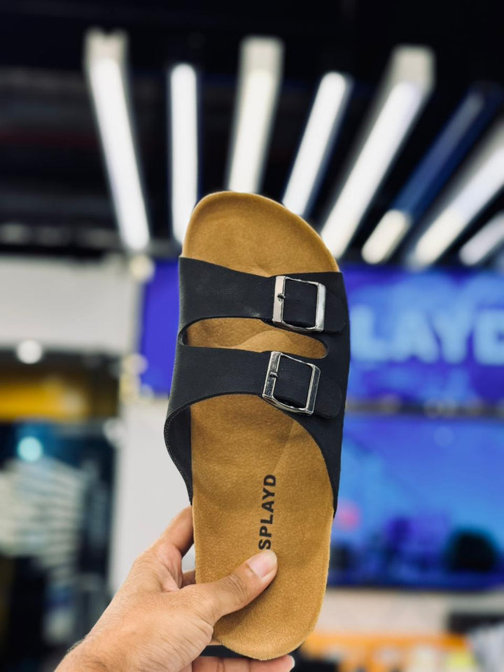 Splayd Cork Black Sandals SS-00505 SPLAYD