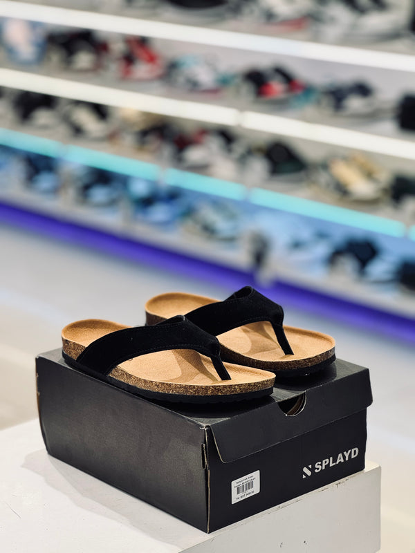 Splayd Cork Black Sandals SS-00501 SPLAYD