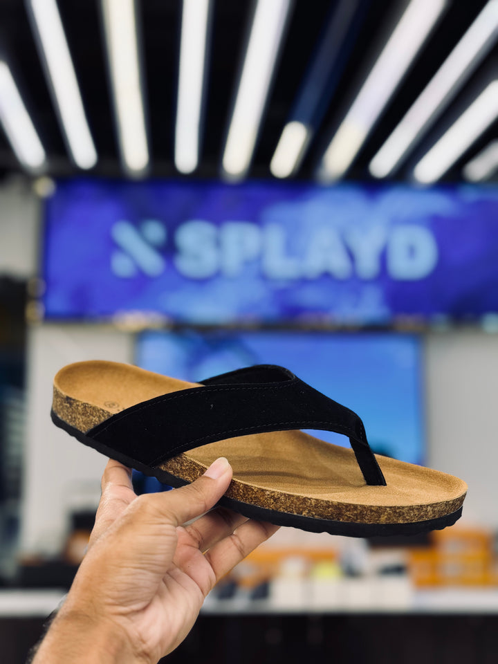 Splayd Cork Black Sandals SS-00501 SPLAYD