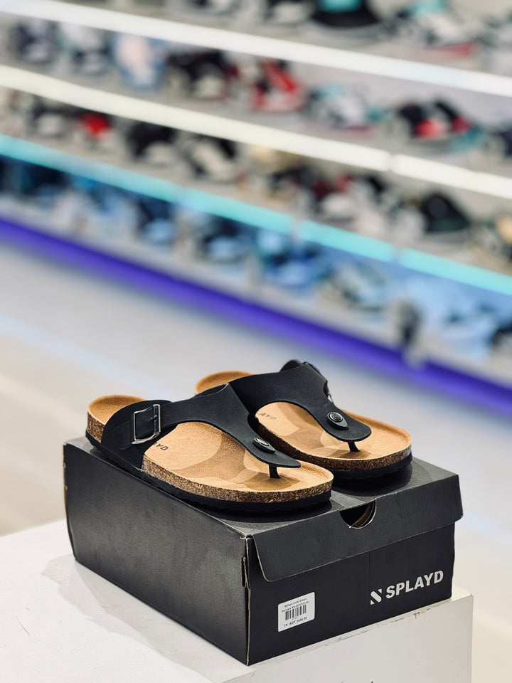 Splayd Cork Black Sandals SS-00503 SPLAYD