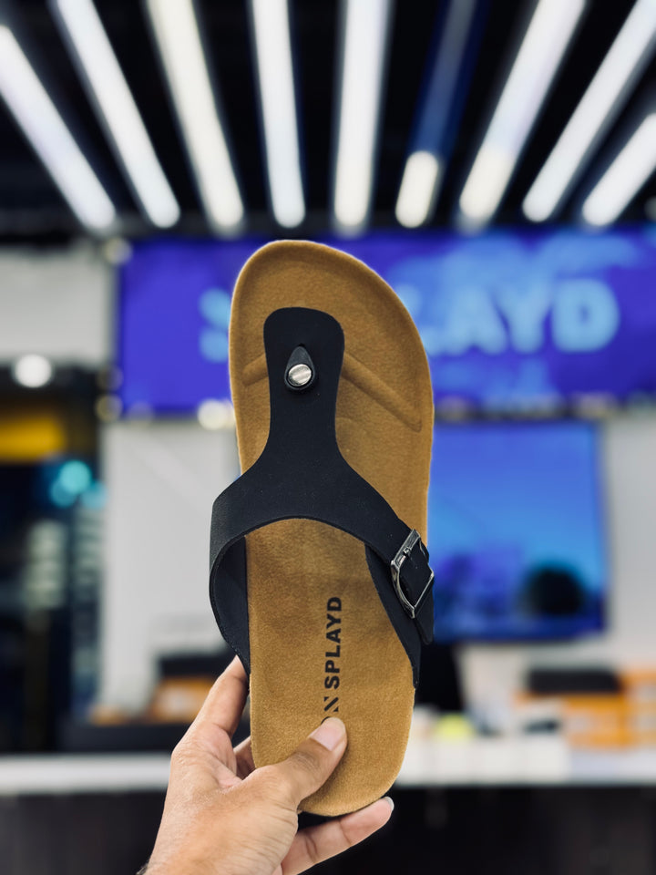 Splayd Cork Black Sandals SS-00503 SPLAYD