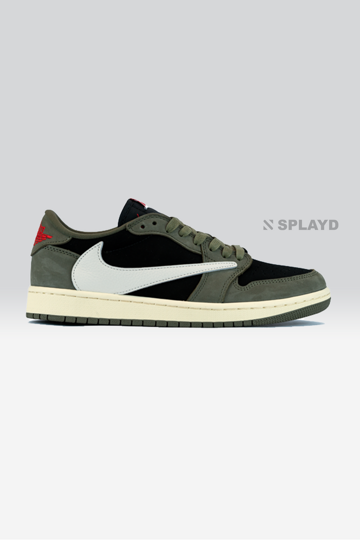 J-1 Low Traviscoot Black Olive 1:1 SPLAYD