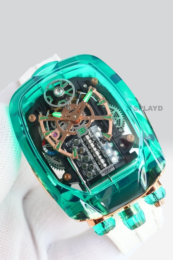 Jacob & Co Bugatti Chiron Skeleton Green SPLAYD