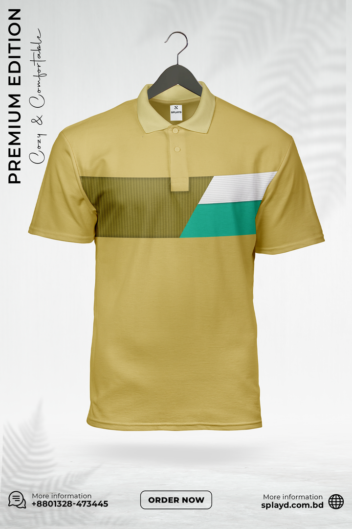 Jazzy Button Brown Polo Shirt PS-0344 SPLAYD